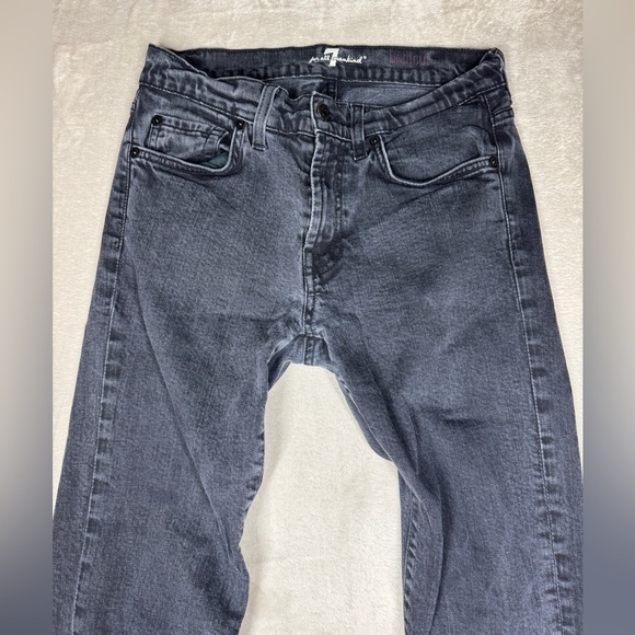 7 For All Mankind Faded Black Bootcut Embroidered Back Pocket Jeans Size 30 - Picture 5 of 16